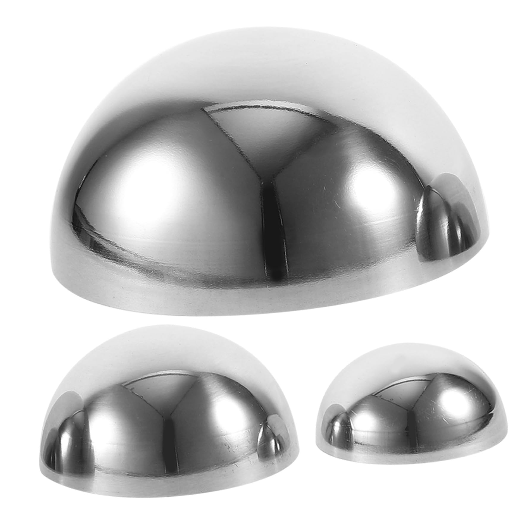 CIYODO 3Pcs Reflective Garden Gazing Balls Polished Decorative Hemisphere Spheres for Use
