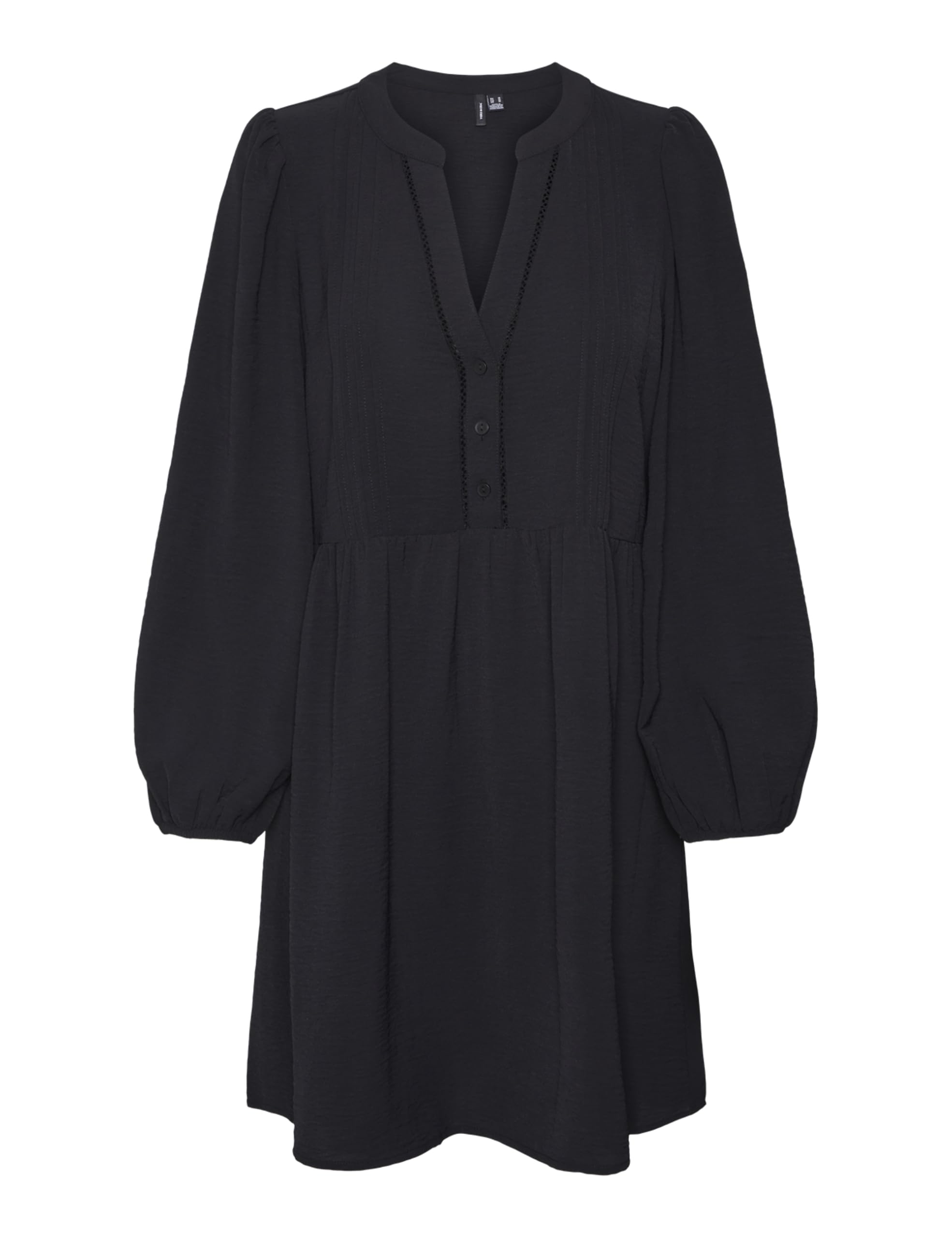 VERO MODA Women's Vmemma Ls Lace Dress WVN Ga Noos Blouse, Black, L