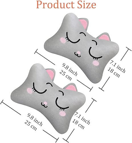 Miniatura 2 de Sexysamba Almohada para reposacabezas de automóvil, almohada de cuello de dibujos animados para automóvil, cómoda y suave almohada para asiento de