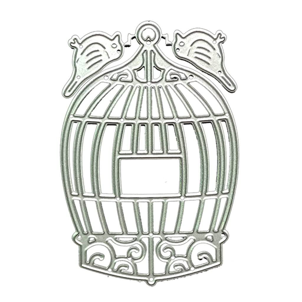 BFLKY Bird Cage Metal Cutting Dies Stencil Scrapbooking Album Paper Card Template Mold Craft Decoration