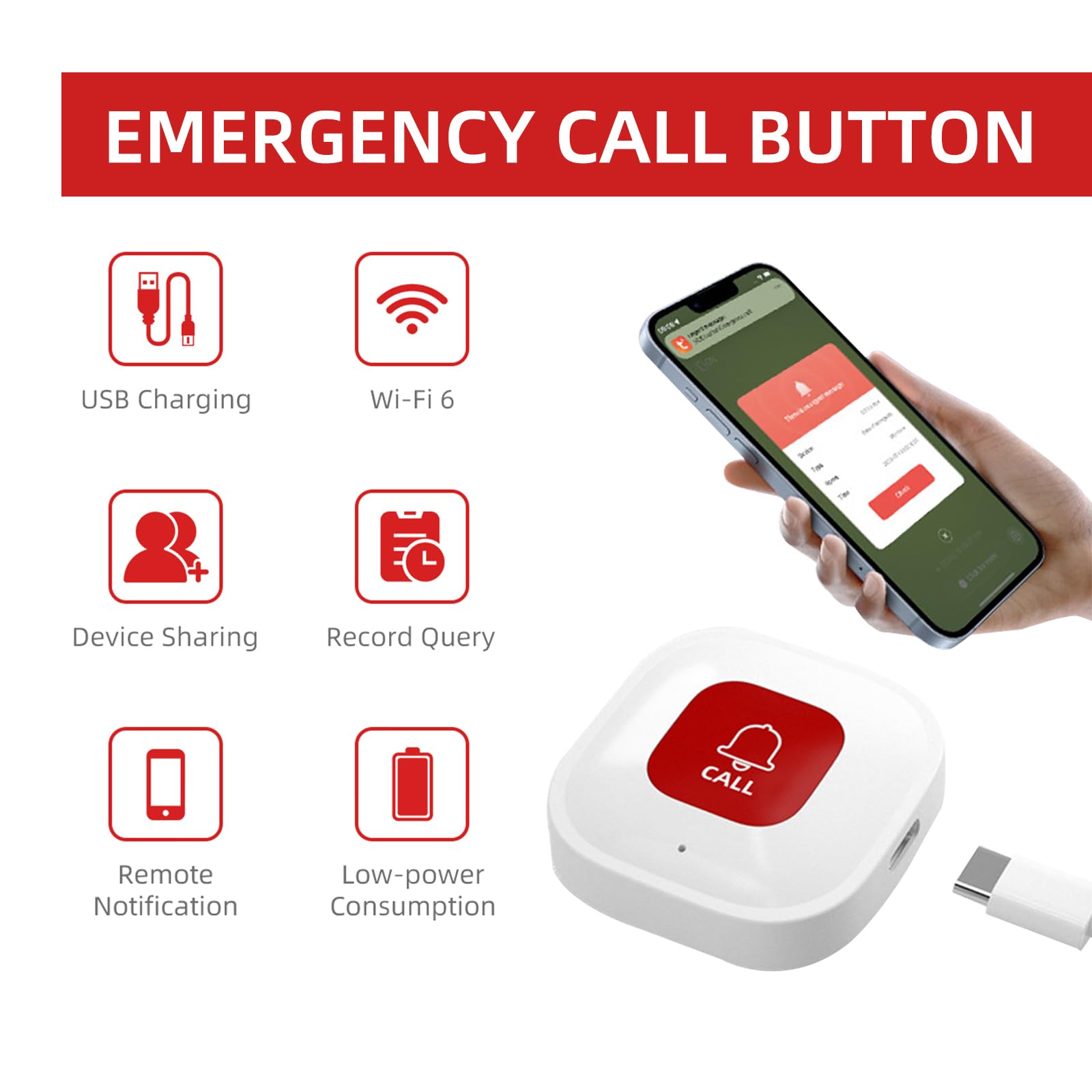 Emergency Call Button For Elderly Daytech Wireless Caregiver Pager