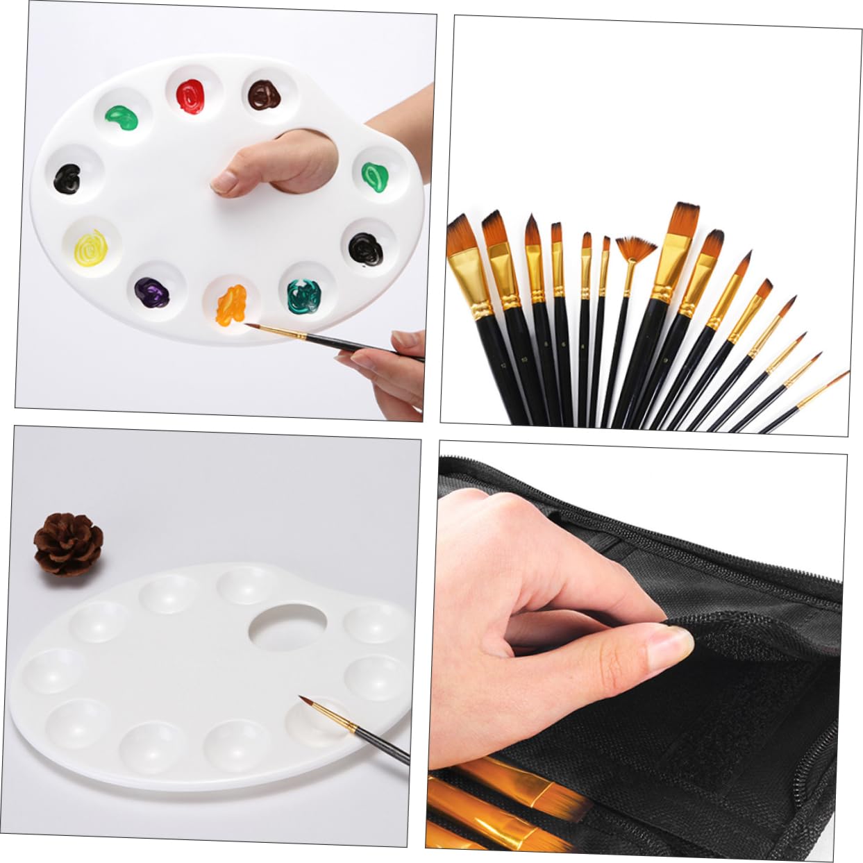 Pinceles De para Artística Pinceles De Dibujo Mango De Madera para Mujeres Estudiantes