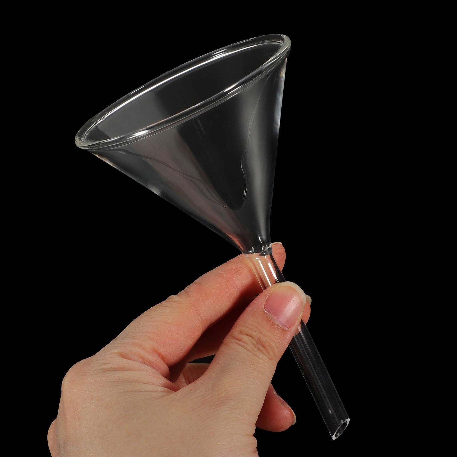 SHINEOFI Entonnoirs en Verre Borosilicaté Diamètre 40 à 90mm pour Laboratoire Lot de 4 Polyvalents et Organisateurs pour Recherches Biologiques