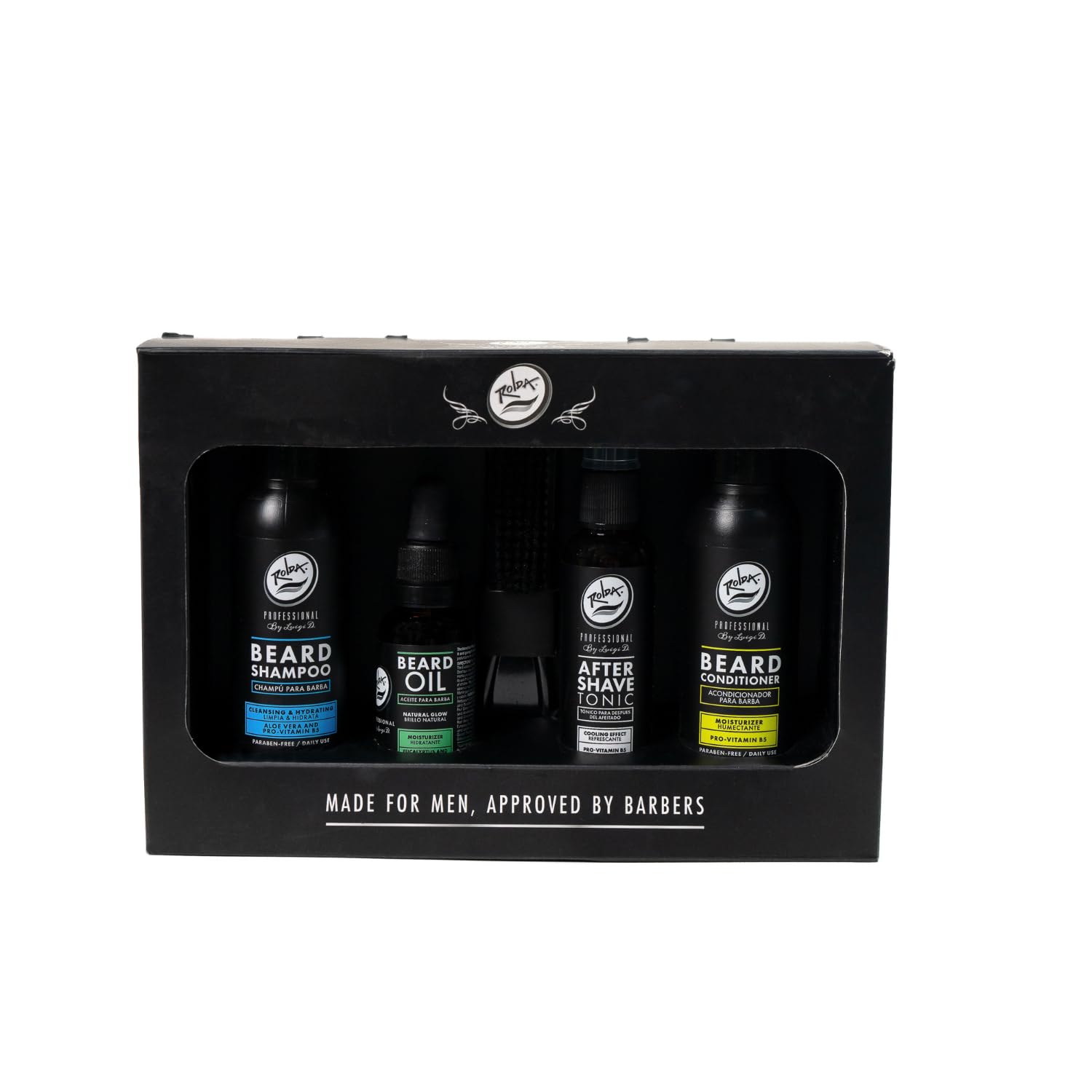 Rolda Beard Wash Kit for Men, Beard Care Products, Polished Gentleman Beard Shampoo and Conditioner.