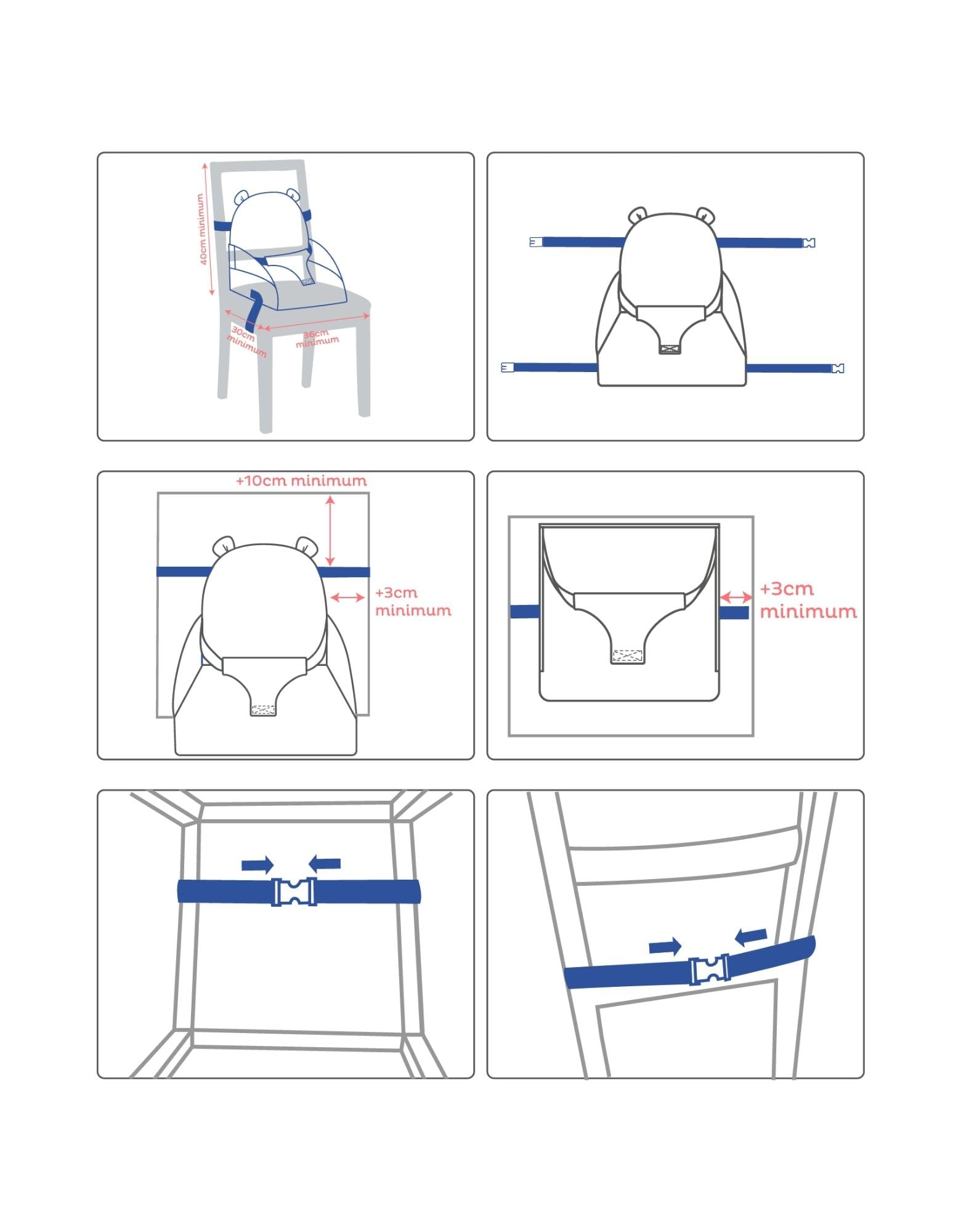 Rehausseur Ocre Bébé 9 mois à 3 ans Chaise Enfant Pliable Nomade Harnais Sécurité Imperméable Déhoussable Lavable Max 13 kg