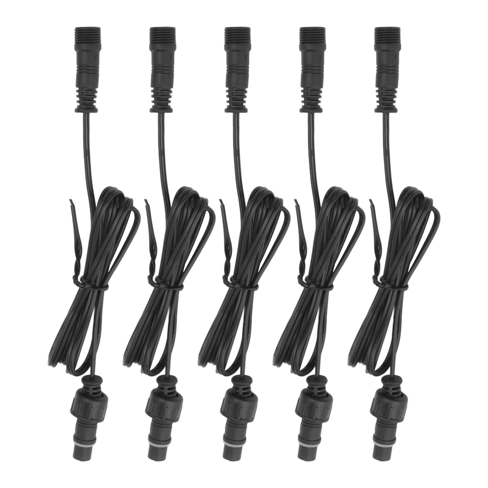 Paquet de 5 Rallonges pour éclairage de Terrasse à 2 Broches avec Connecteur Mâle et Femelle, 1 M/3,3 Pieds, étanche IP67, Facile à Utiliser, PVC Ignifuge, pour éclairage de Jardin