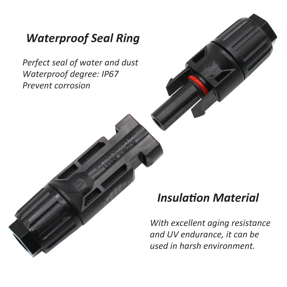 Buy 10 Pairs of MC4 Solar Cable Connectors, HUYU Male/Female Solar