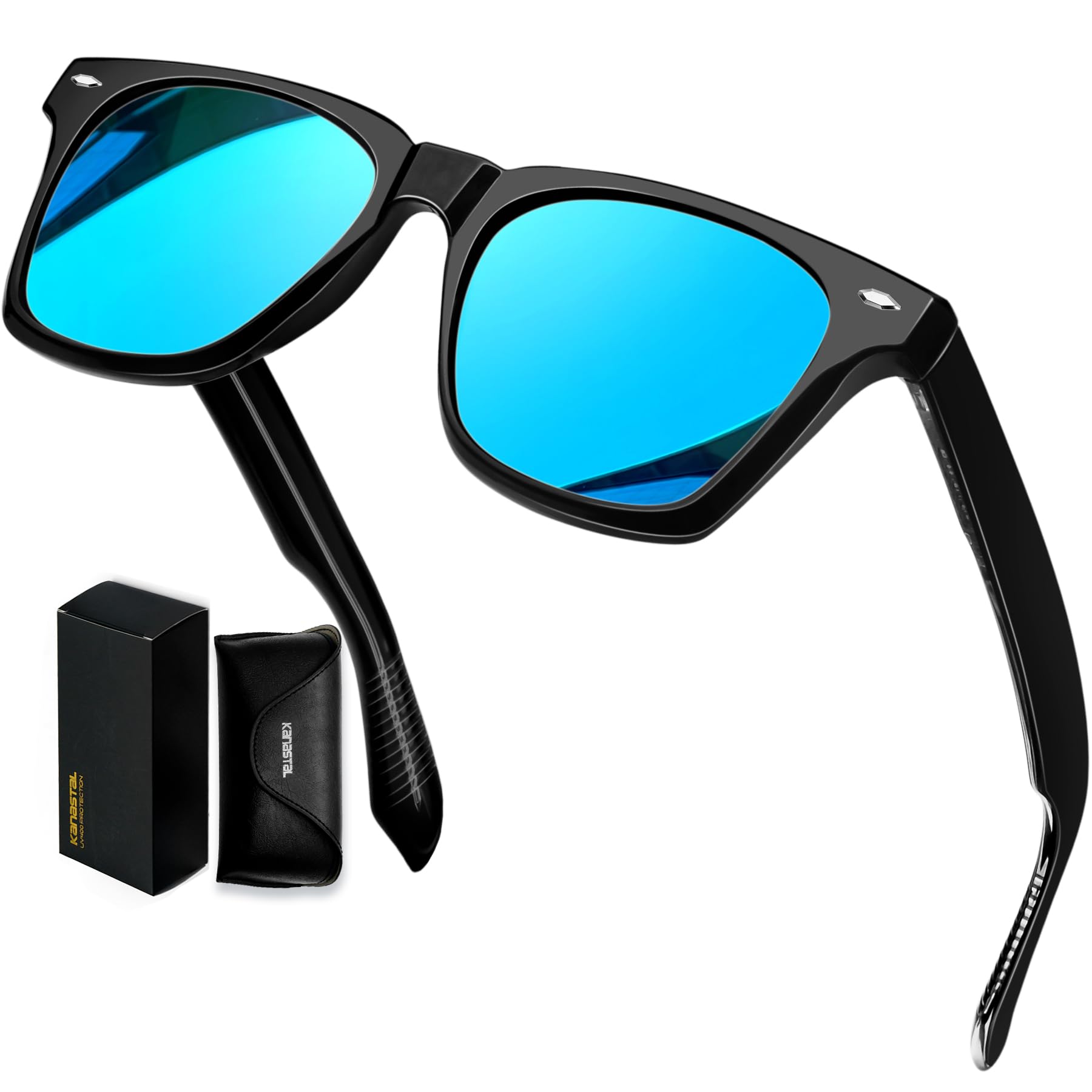 KANASTAL Acetato Gafas de Sol Polarizadas Hombre y Mujer UV400