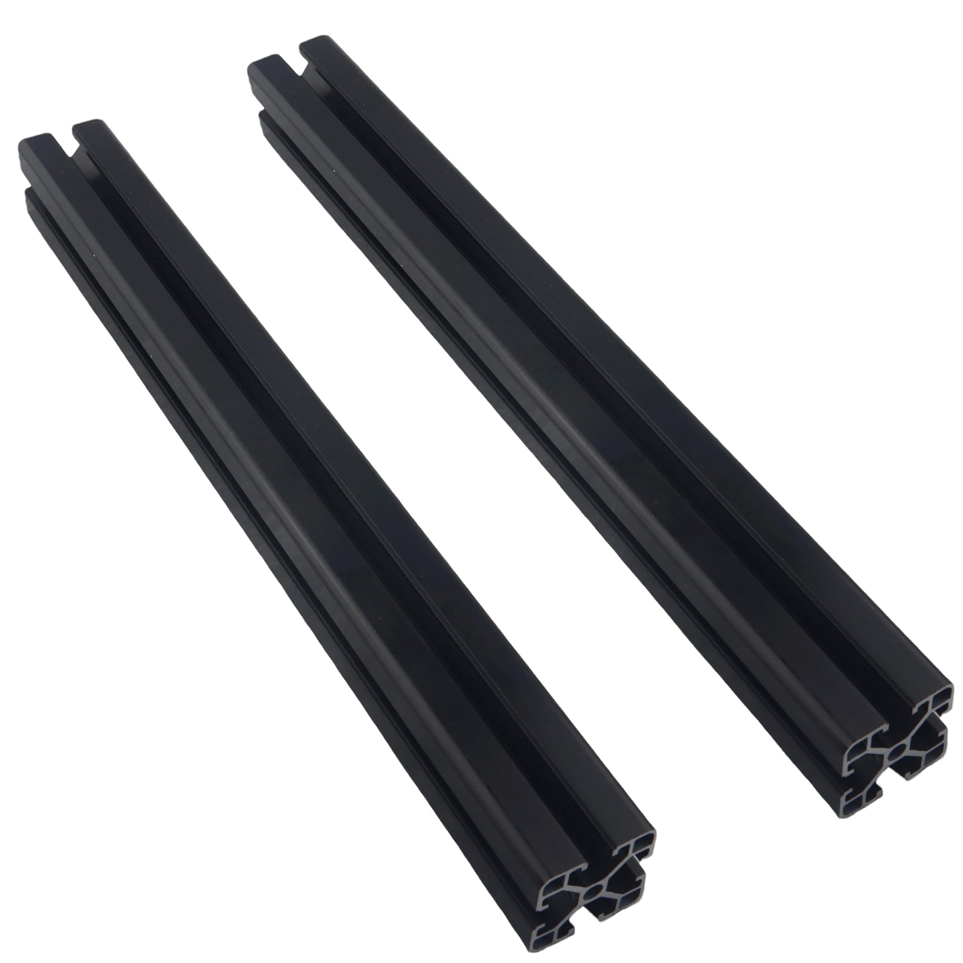 2 Stück Aluprofil 4040 T Typ Schwarz 1000mm Aluminiumprofil Extrusions Europäischer Standard Eloxierte Linearschiene 40x40 Alu Profil für 3D-Drucker, CNC und DIY Projekte