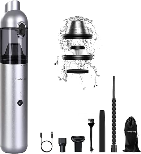 Aspiradora de mano mini aspiradora de 70 W potente succión de 11 libras ligera aspiradora de coche con sistema de filtro múltiple antipolvo