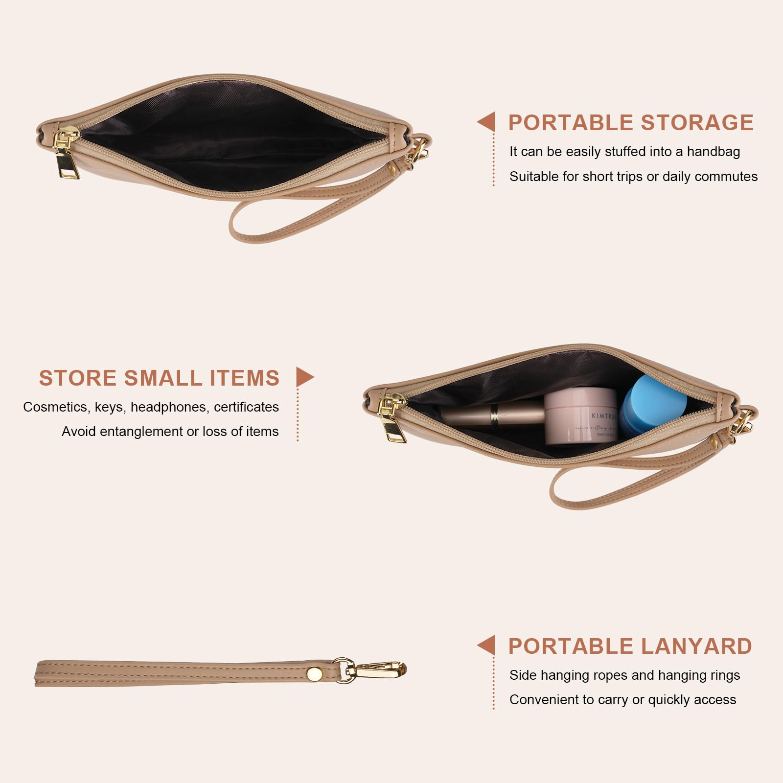 MOSISO Bolsa Portátil con Gran Capacidad, 15,6 Pulgadas Cuero PU Grano Leopardo Bolsa Laptop para Mujeres&Bolso Embrague, Impermeable Computer Maletín Trabajo para Oficina Negocios,Albaricoque