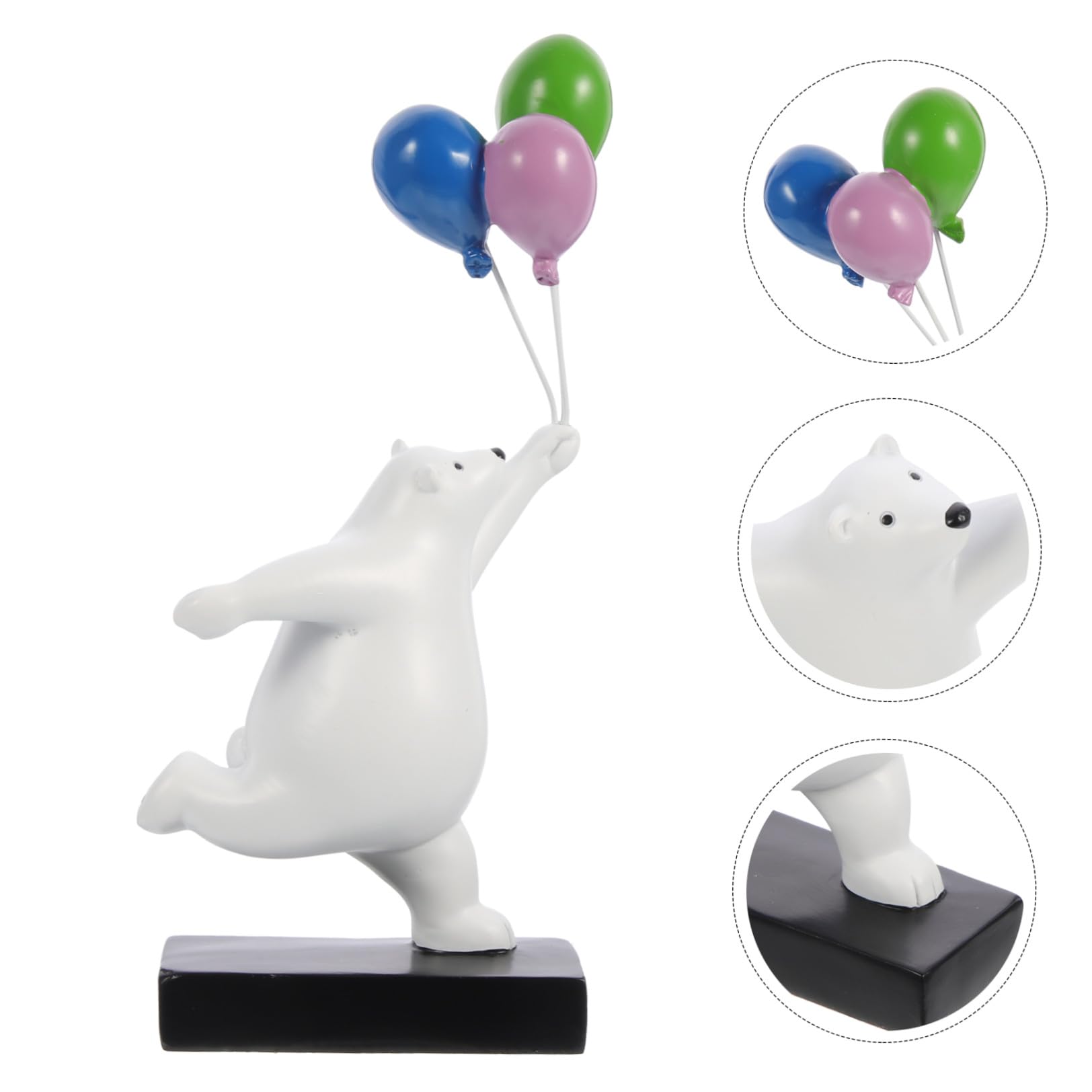 Artibetter Scultura Orsetto in Resina per Decorazione Casa e Camera da Letto, Ornamento da Tavolo Aspetto Vivid e Stile Cartone Animato, Accessorio Decorativo e Supporto Fotografico