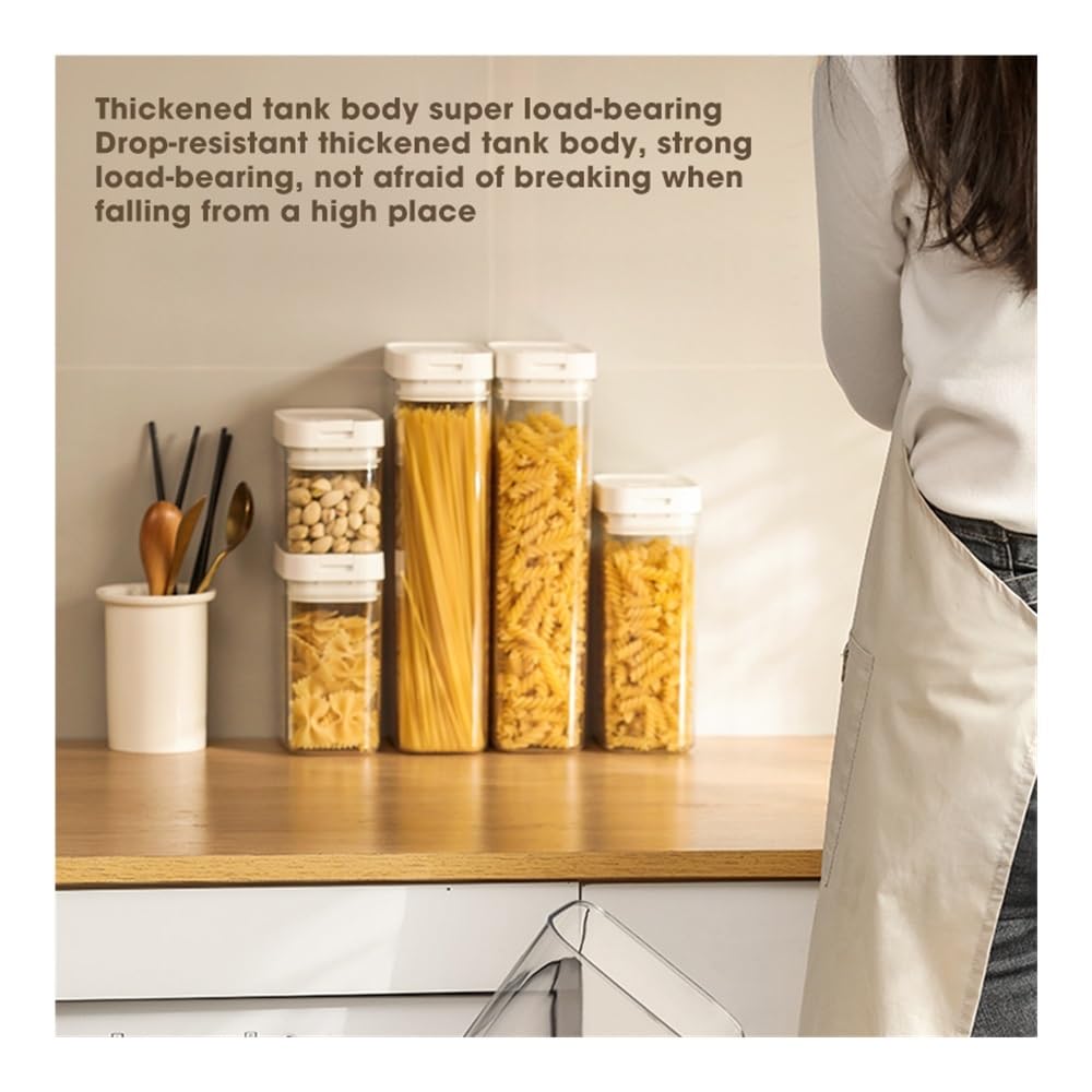 Contenitore ermetico per alimenti da cucina, materiali per uso alimentare, per frigorifero, spaghetti, lattine sigillate trasparenti, contenitore per latte in polvere e pasta (1800 ml)