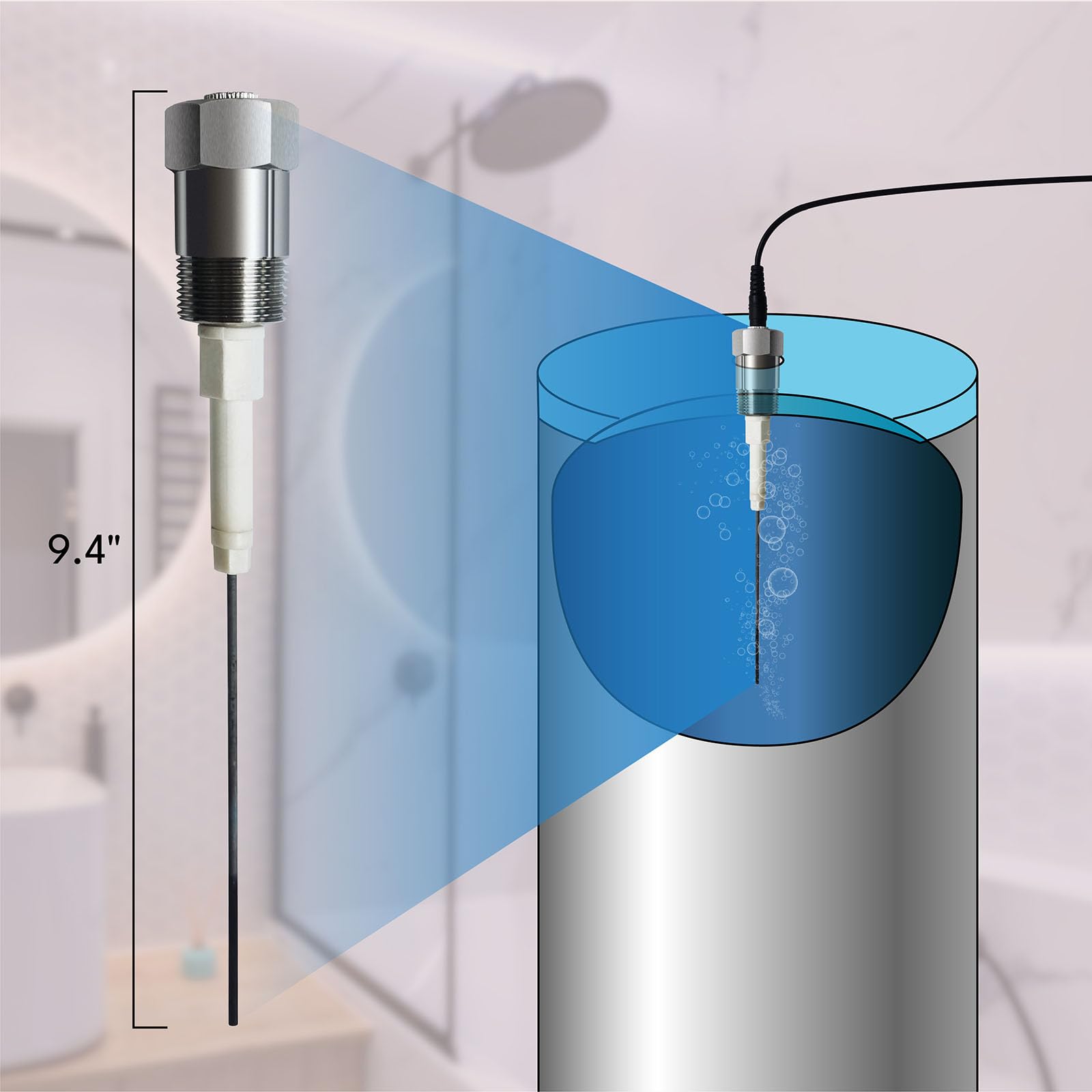 Powered Anode Rod, Powered Anode Rod For Water Heater, 40-80 Gallon Tank Powered Anode Rod, Compatible With Bradford White Water Heater, Titanium Electric Anode Rod Universal, 30 Years After Sales - View #12