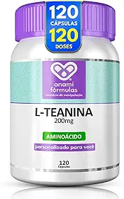 L Teanina 200mg L-theanine | 120 Cápsulas - P/Foco E Calma
