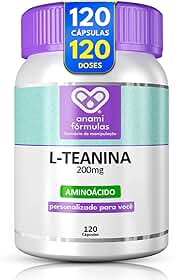 L Teanina 200mg L-theanine | 120 Cápsulas - P/Foco E Calma
