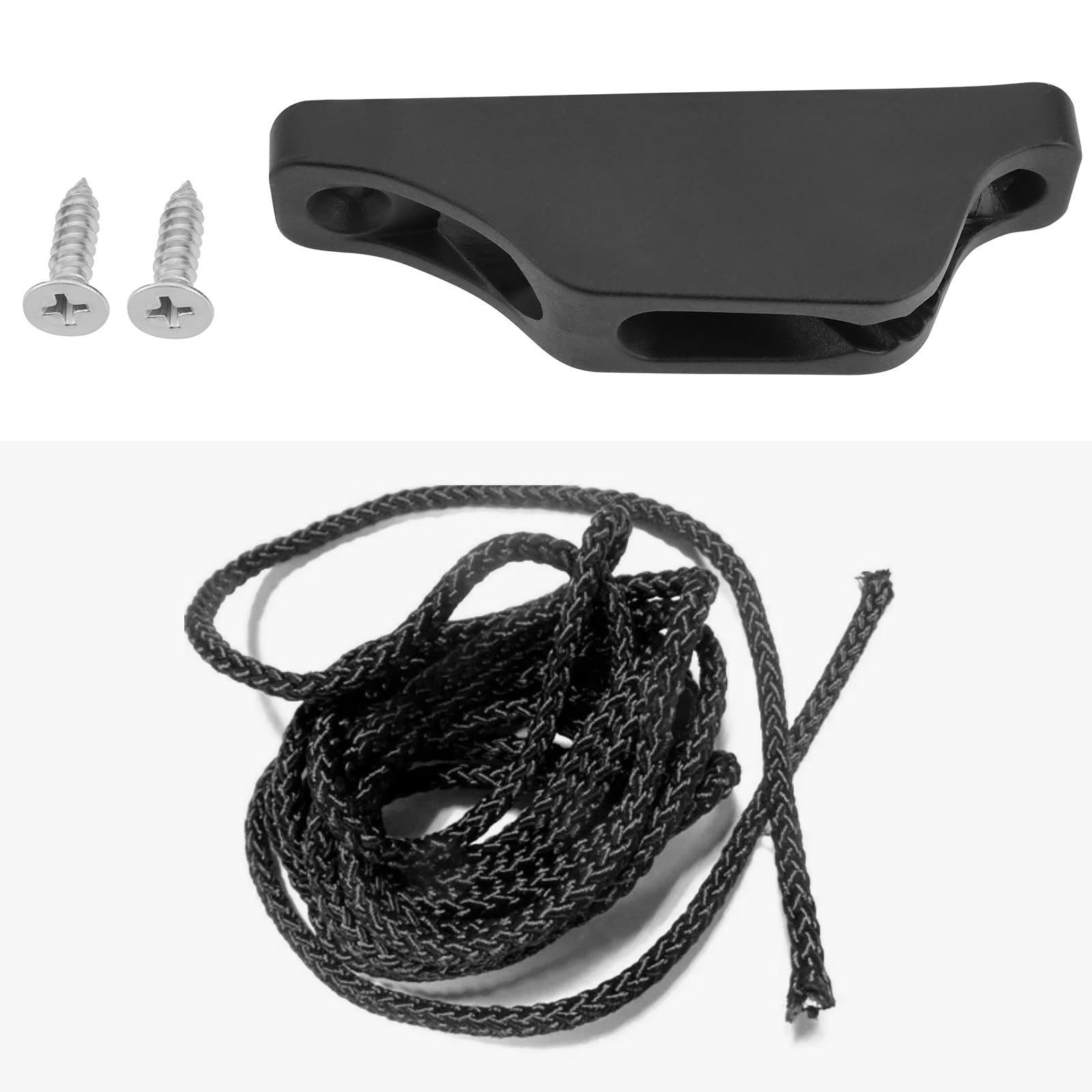 4 Stück Nylon-Leitungsklemme für Kajaks Boote Seilklemmen Zubehör Seilklemme 86 X 20 Mm mit Schrauben Geeignet für Yachtboote mit 3-6 Mm Kabeln Schwarz