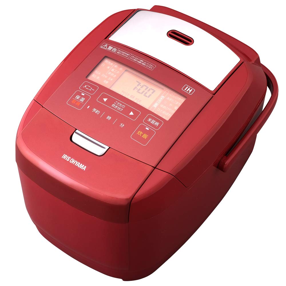 Amazon | アイリスオーヤマ 炊飯器 IH式 5.5合 メタリックレッド 銘柄 