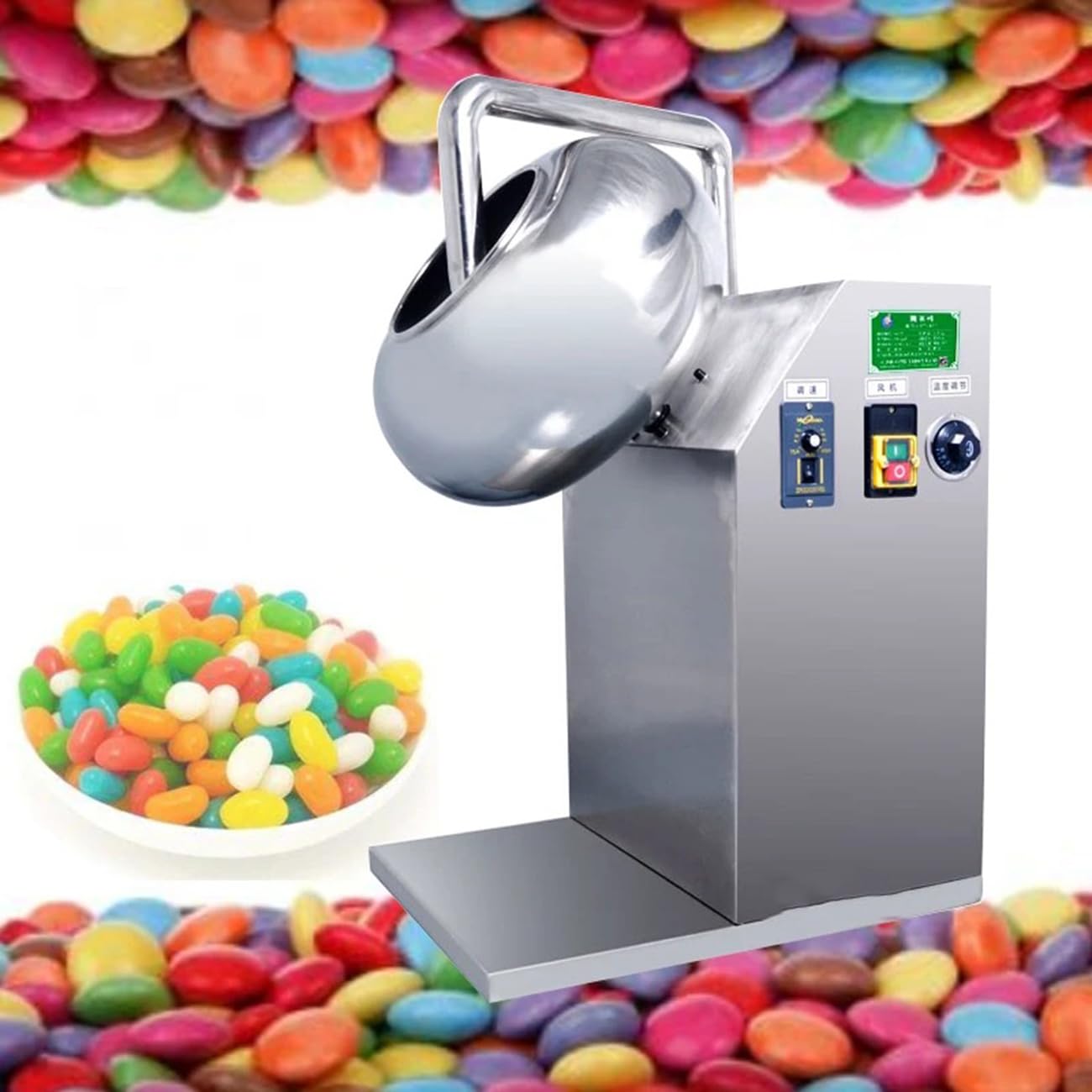YAOYIM Sugar coating pot, small chocolate candy coating machine/sugar coating pot