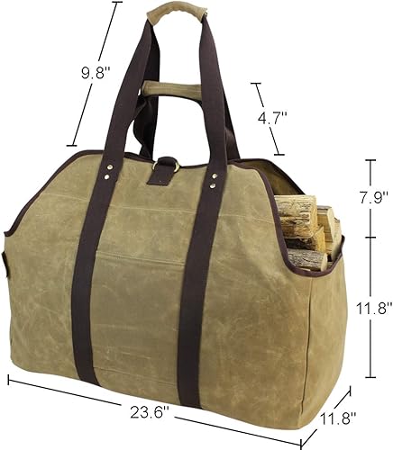 Miniatura 7 de Mini cubo para cenizas con tapa y resistente lona encerada para leña