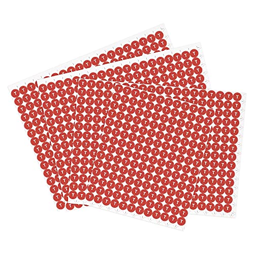 Lettres autocollantes T en PVC imperméable rouge : fini les erreurs de tri et d'inventaire
