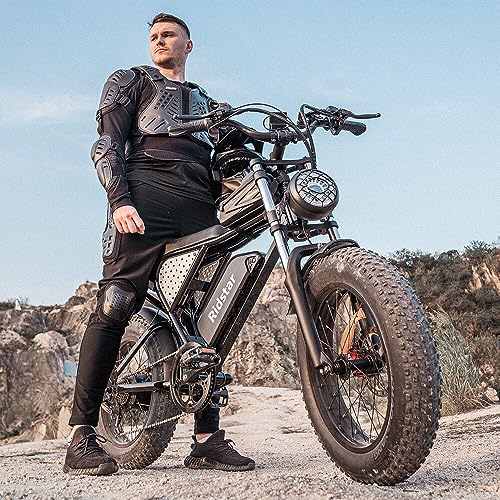Image of Electric Bike for Adults, 𝟭𝟬𝟬𝟬 /𝟭𝟮𝟬𝟬 /𝟭𝟱𝟬𝟬 /𝟮𝟬𝟬𝟬𝗪,25 /30 /35MPH Dirt Bike, 48V 15 /20AH,52V 40AH Removable Battery, Max 50-180Miles Motorcycle, 20 inch Fat Tire Ebike, 7-Speed & UL2849