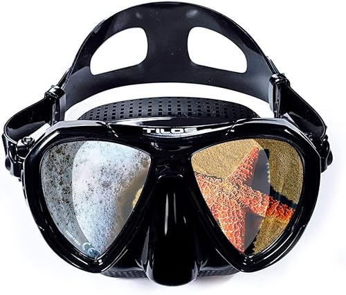 Revo - Máscara de buceo de esnórquel con vista amplia buceo, esnórquel, buceo libre y natación, 180 máscaras Gafas de buceo antivaho con doble