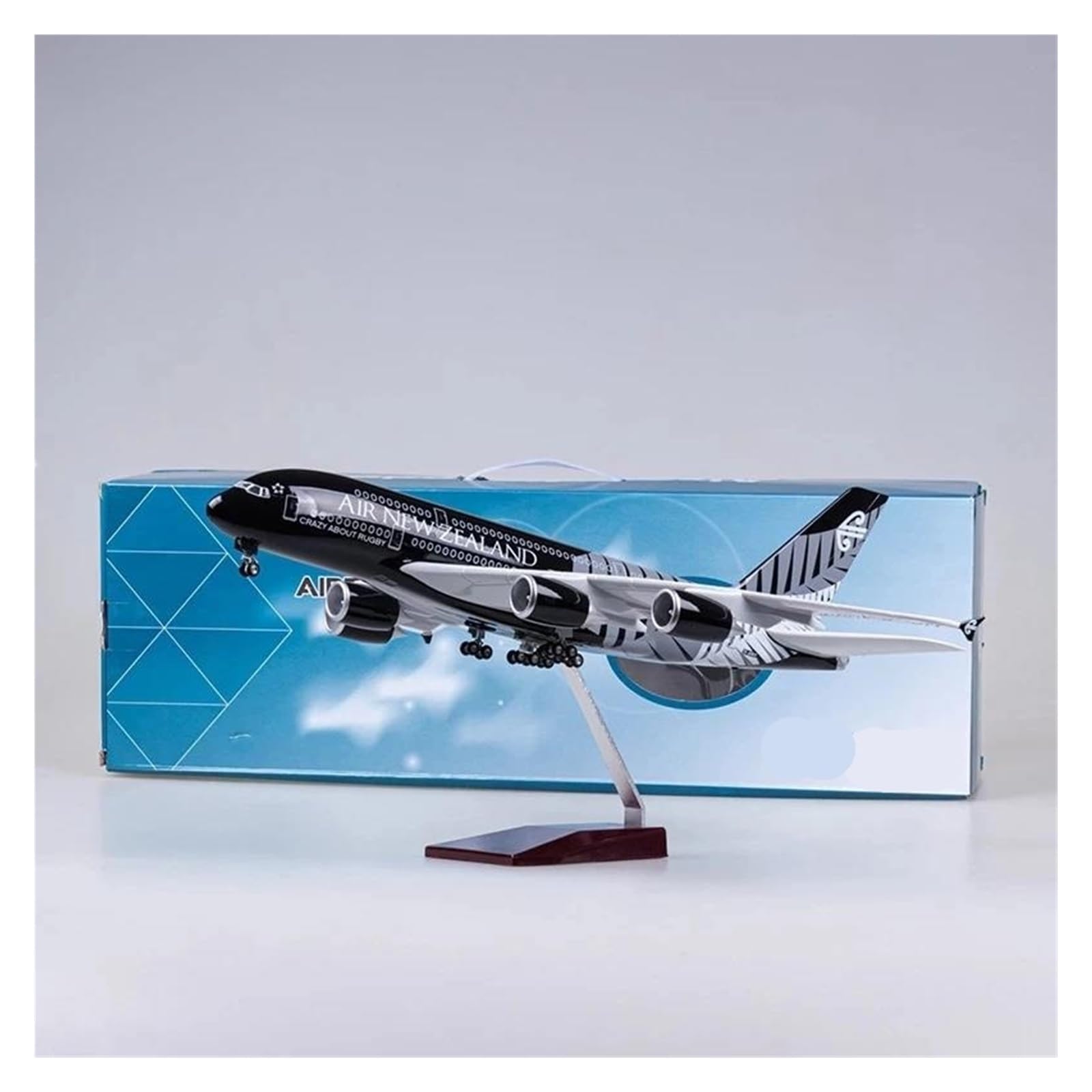 Odlewany metalowy model samolotu w skali 1/160 dla samolotu A380 nowa zelandia odlewane samoloty żywica pasażer lotnictwa cywilnego do zbierania i wyświetlania (bez światła)