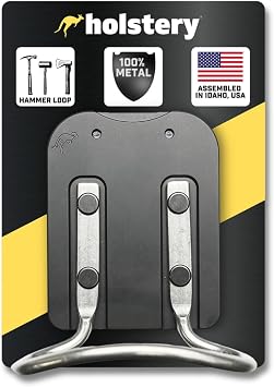 Holstery HammerMaster | Hammer Holder Loop - Clip-On Tool Belt Holster Holds Hammers, Hatchet, or Mallet