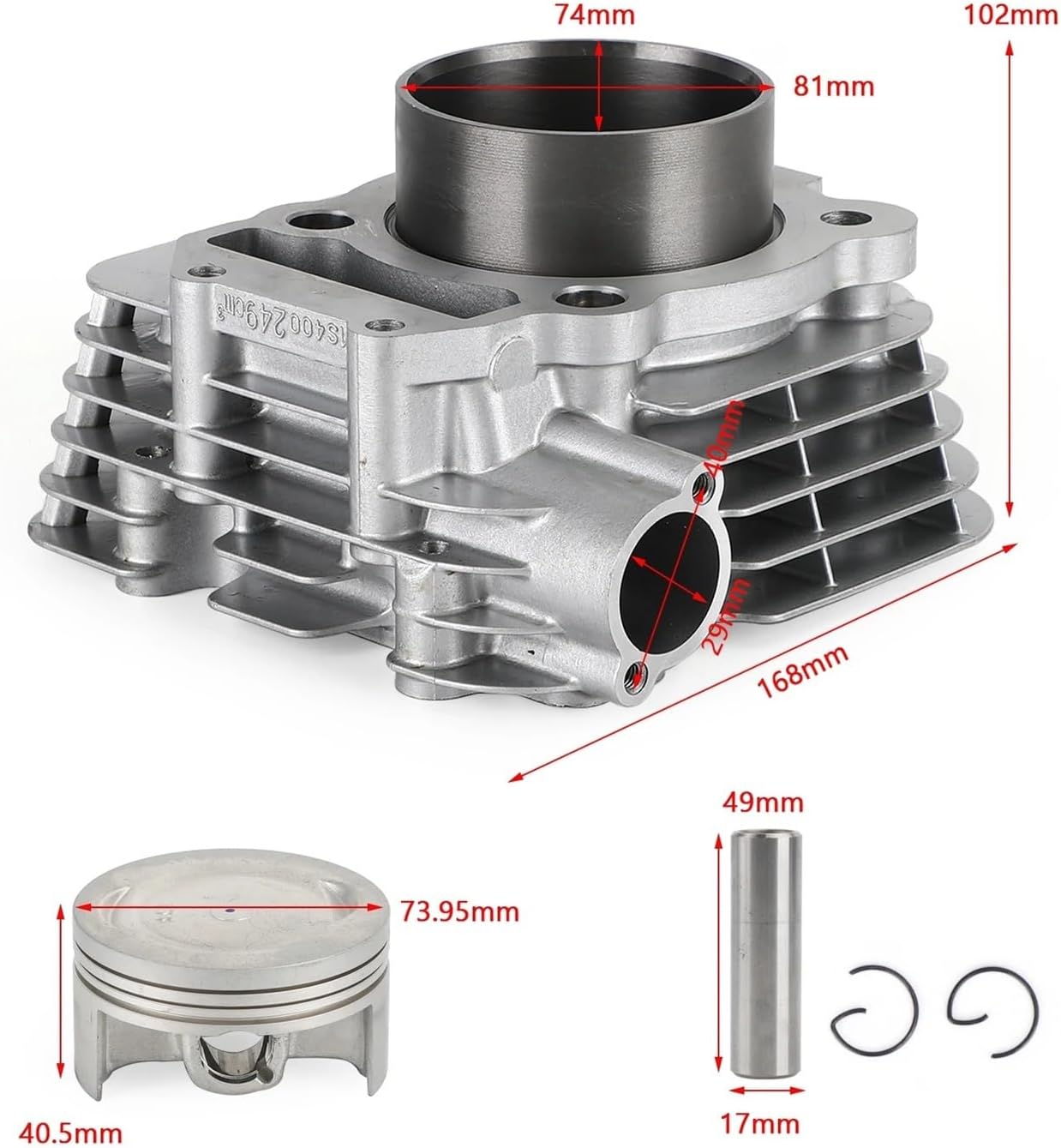 Cylinder Jug w/New Piston & Top End Kit For Ymh YFM 250 Raptor YFM250R 08-13
