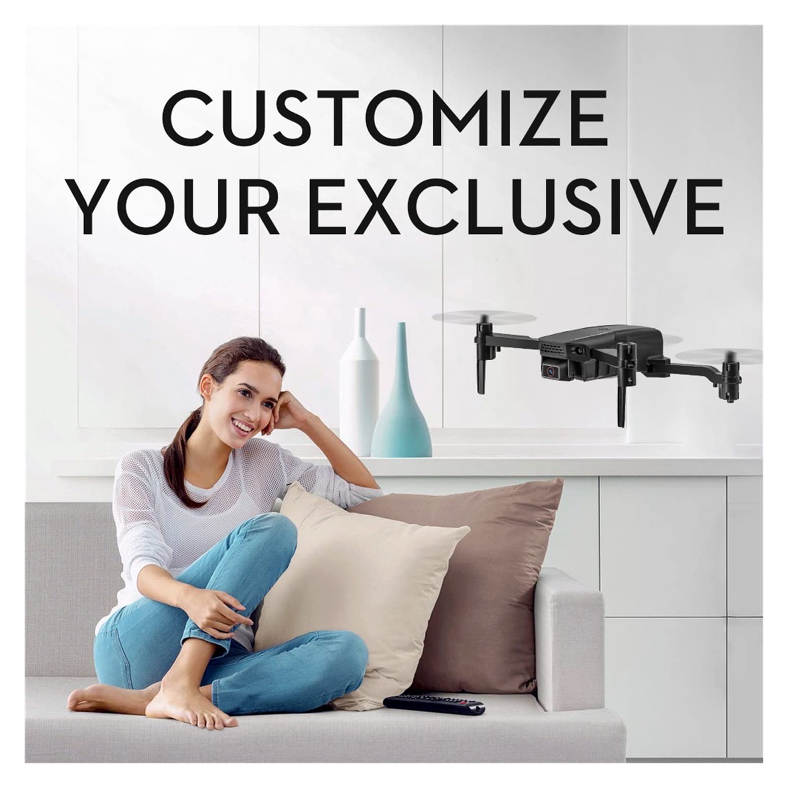 Drone Mini Drone 4K HD Kamera szerokokątna RC Helikopter Wysokość Trzymaj Składany quadkopter WiFi Nowe drony (Kolor : 1 Rozmiar torby na baterie : 1) (3 Torba na baterie 1)