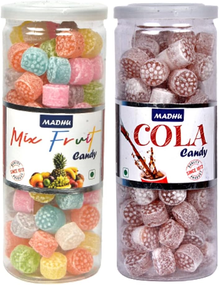 Madhu Premium Candy Mix Fruit/Cola CAN 230gms Each | เคเคเคกเฅ เคฎเคฟเคเฅเคธ เคซเฅเคฐเฅเค / เคเฅเคฒเคพ, เฆฎเฆฟเฆเฆฐเฆฟ เฆฎเฆฟเฆถเงเฆฐเฆฟเฆค เฆซเฆฒ/เฆเงเฆฒเฆพ, เฐเฐพเฐเฐกเฑ เฐฎเฐฟเฐเฑเฐธเฑ เฐซเฑเฐฐเฑเฐเฑ / เฐเฑเฐฒเฐพ, เฒเณเฒฏเฒพเฒเฒกเฒฟ เฒฎเฒฟเฒเณเฒธเณ เฒนเฒฃเณเฒฃเณ / เฒเณเฒฒเฒพ | (Combo)