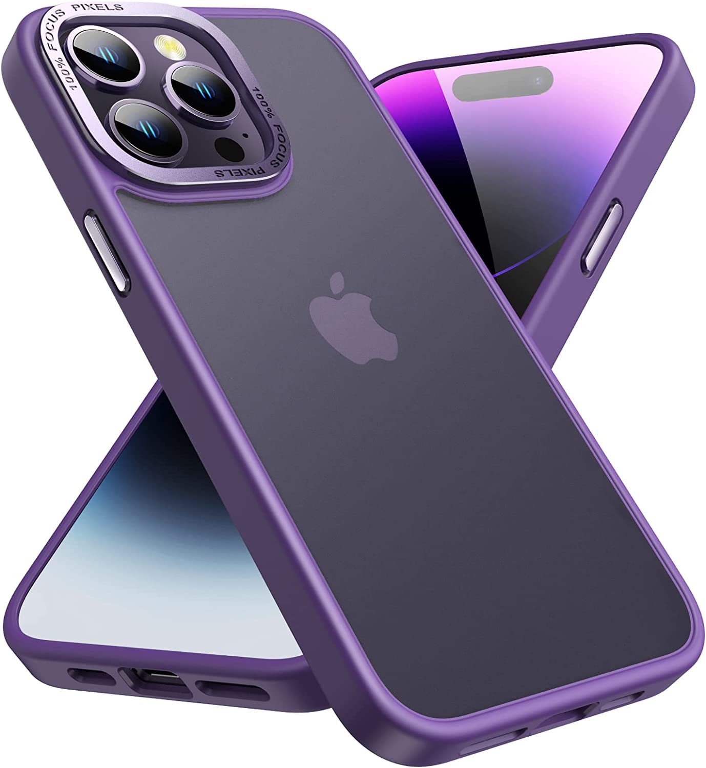 mobistyle Designed for iPhone 14 Pro Case, Military Grade Shockproof Camera Protection Back Cover Case (TPU + Polycarbonate | Matte Translucent Case, Purple Deep) (B0DGQ5FMLT) Amazon Price History, Amazon Price Tracker