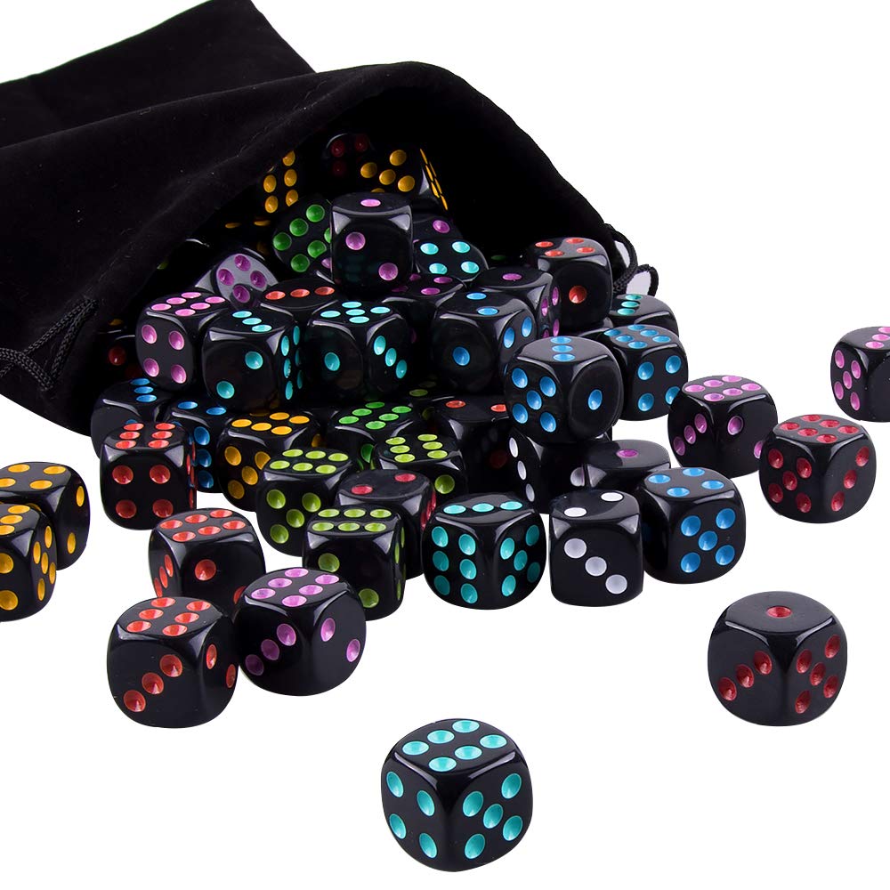 Set De 100 Dados 100 Dados De Colores De 14 Mm – Set De 10 Colores Para Juegos De Mesa, Tenzi, Farkle, Yahtzee, Bunco – Esquinas Redondeadas Y Acrílico De Calidad