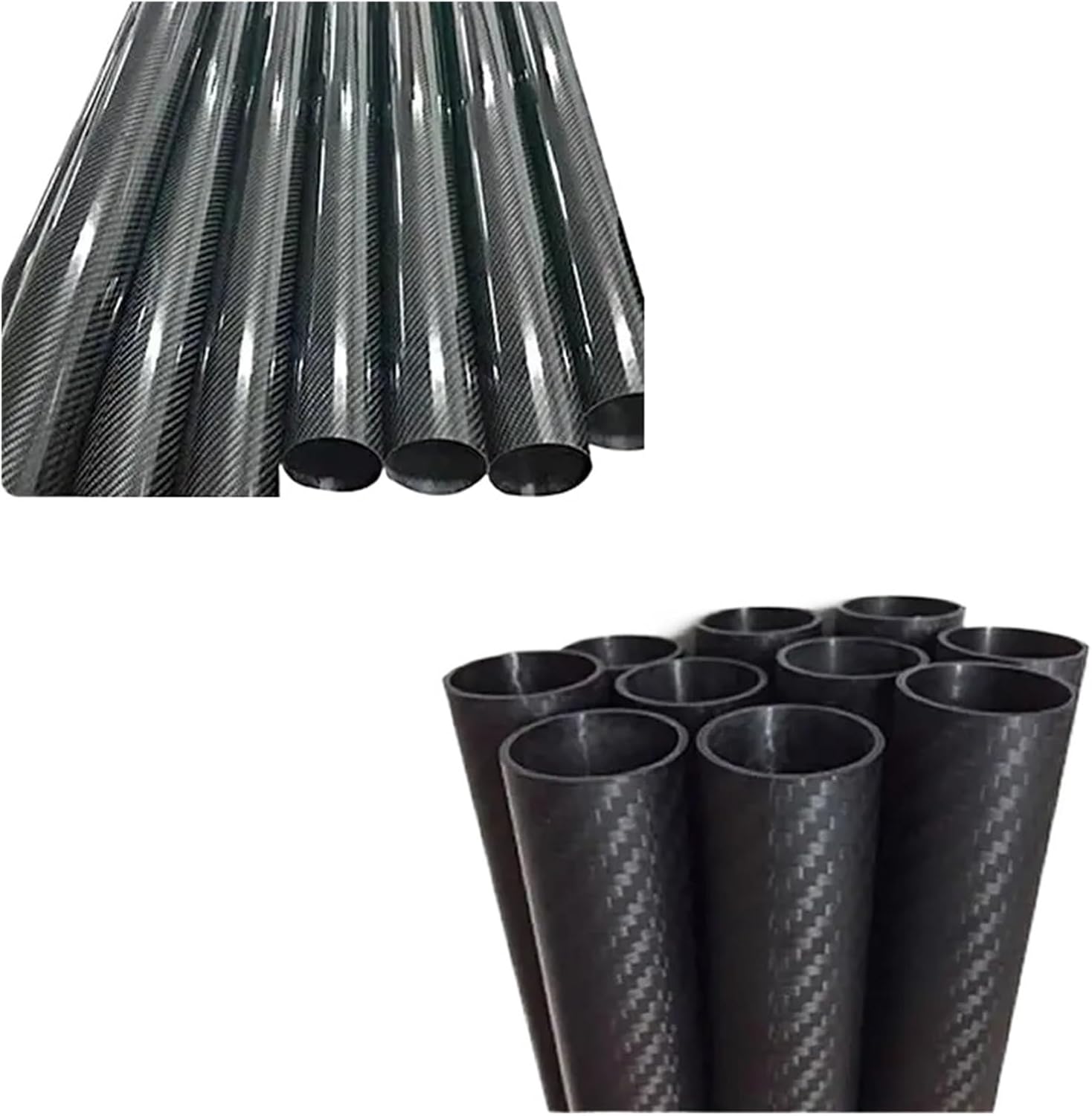 1pcs twill carbon fiber tube(Matte,495MMX2PCS_15X14MM)