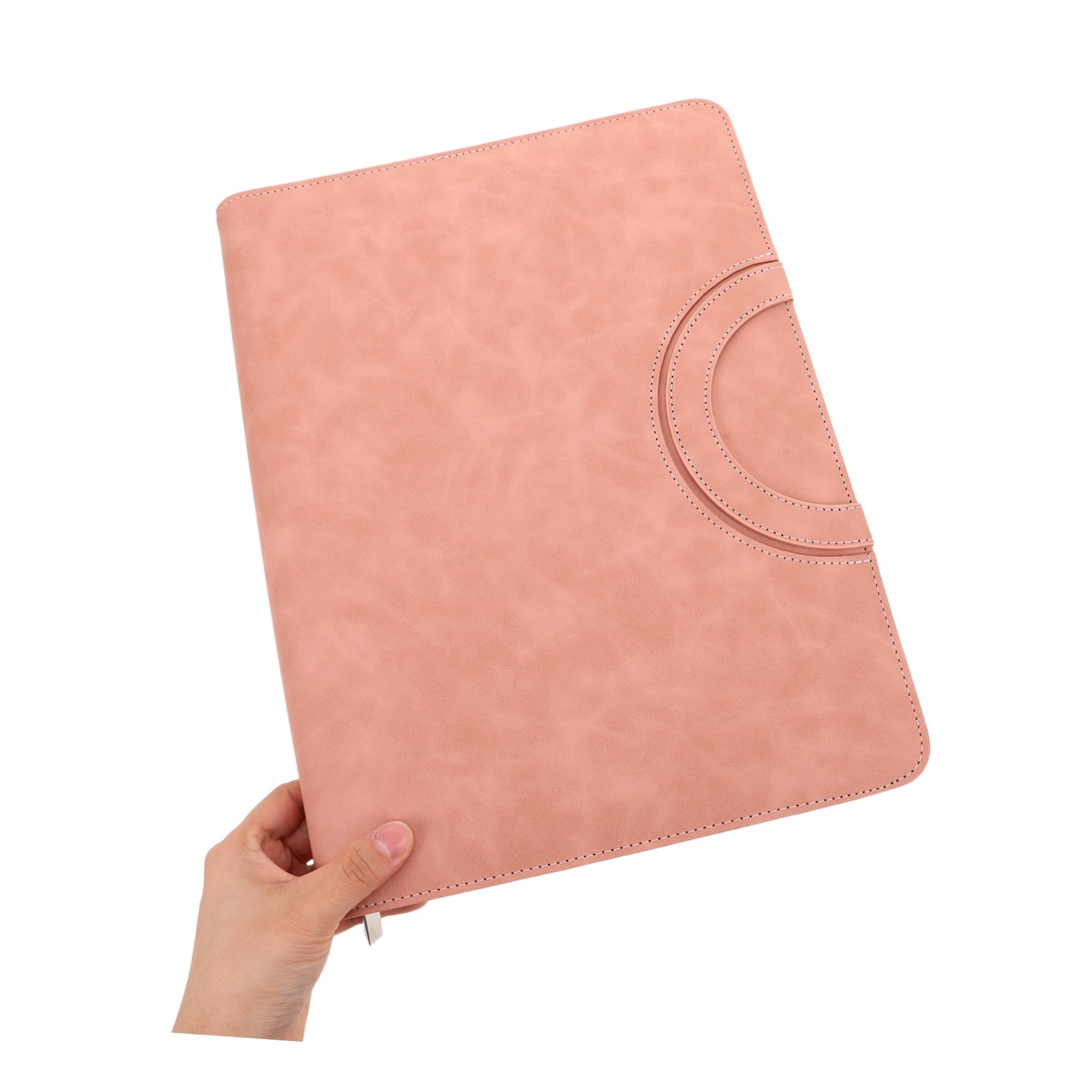Pochette à Documents A4 avec Fermeture Éclair en PU Rose