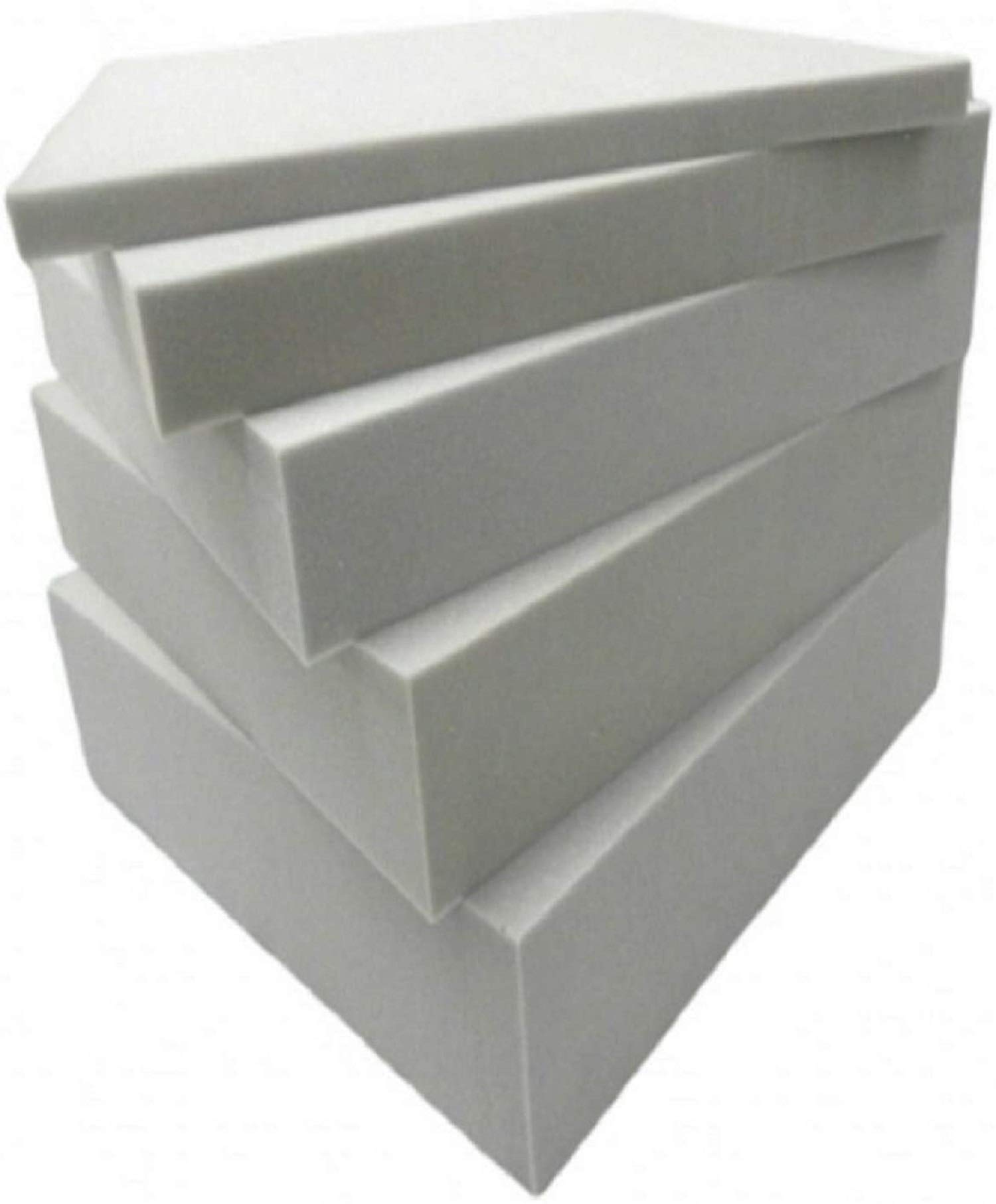 TOP STYLE COLLECTION Upholstery Foam Cut to Any Size Polyurethane Foam Cushions Seat Pads High Density Foam Sofa Chair Bench SEAT HEADBOARD Campervan Cushion Replacement (24"x72"x2", White)