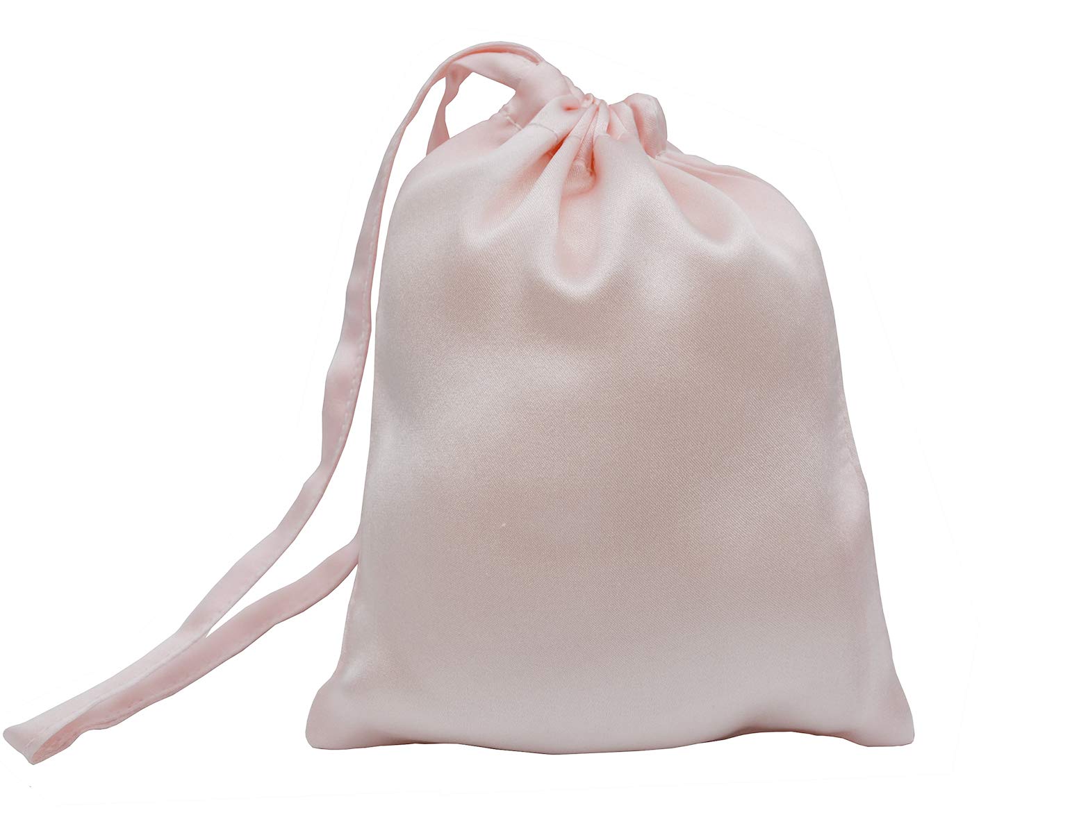 Maxfeel100% silk travel bags&gift bags with draw string solid dyed muticolor (Pink)