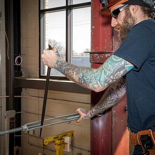 Miniatura 8 de Klein Tools 3247 Barra de conexión redonda de 34 pulgadas x 24 pulgadas, fabricada en Estados Unidos, barra de manga para alinear, hacer palanca y