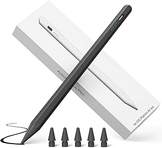 Pencil for Apple iPad 10th Generation, 2025-2018 Fast Charge & Palm Rejection Stylus Pen for iPad 10/9/8/7/6th Gen, Air 11"-13"/M3/M2/5/4/3rd, Pro 11"/12.9"/13"/M4, Mini 6/5th - Black