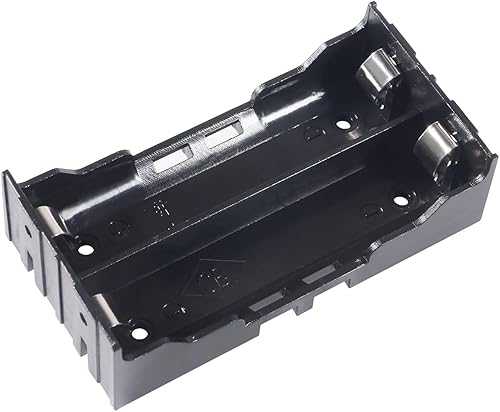 Miniatura 6 de 18650 Soporte para batería con pasadores, 6 ranuras x 3.7 V, caja de almacenamiento de batería de plástico negro, caja de clip con pin para