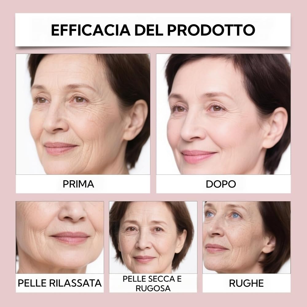 Leviova Stick idratante al collagene di rosa, effetto rimpolpante, texture non grassa, utilizzabile come base trucco per viso, labbra e collo