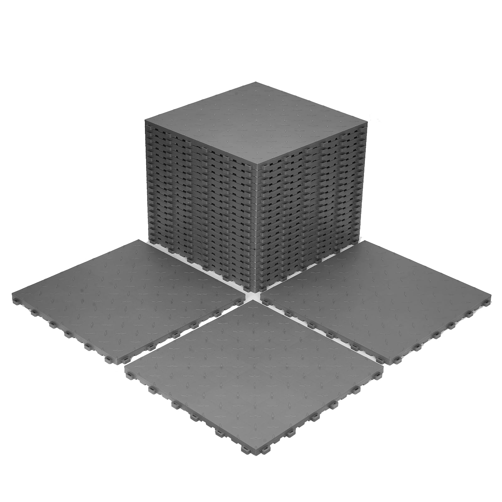 jxgzyy Zestaw 30 okuć podłogowych garażowych – 40 x 40 x 18 mm, standard przemysłowy, antypoślizgowa dwustronna struktura, do garażu, piwnicy, warsztatu, kolor szary