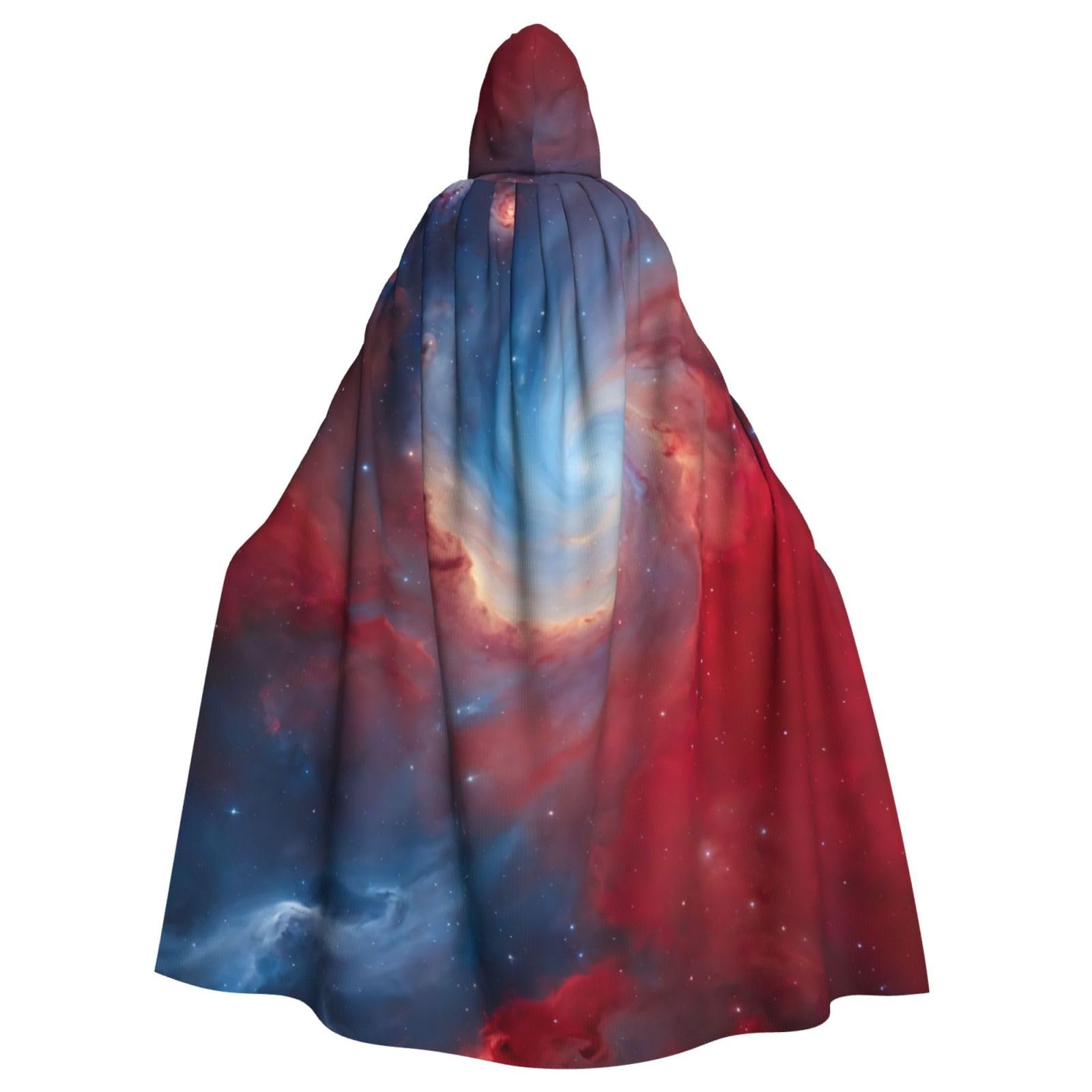 Cape imprimé galaxie avec capuche ample pour fête et cosplay - 8