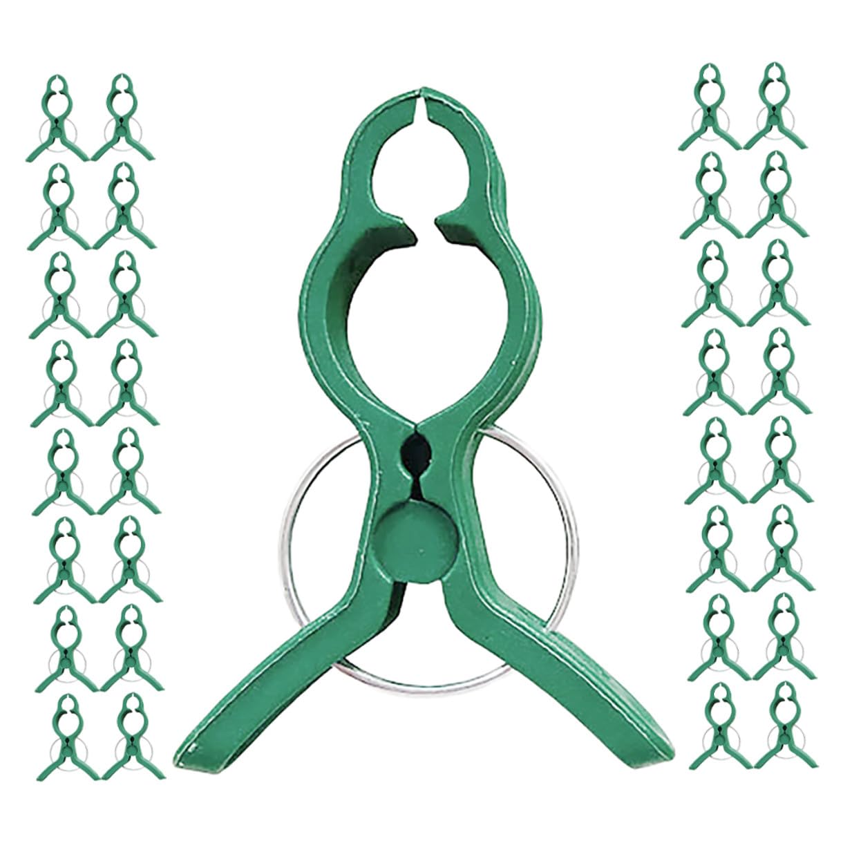NUOBESTY 60 Stück Pflanzenclips Kunststoff Großer Gartenstützclip Für Kletterpflanzen Tomaten Blumen Gemüse Rankhilfe Wiederverwendbar