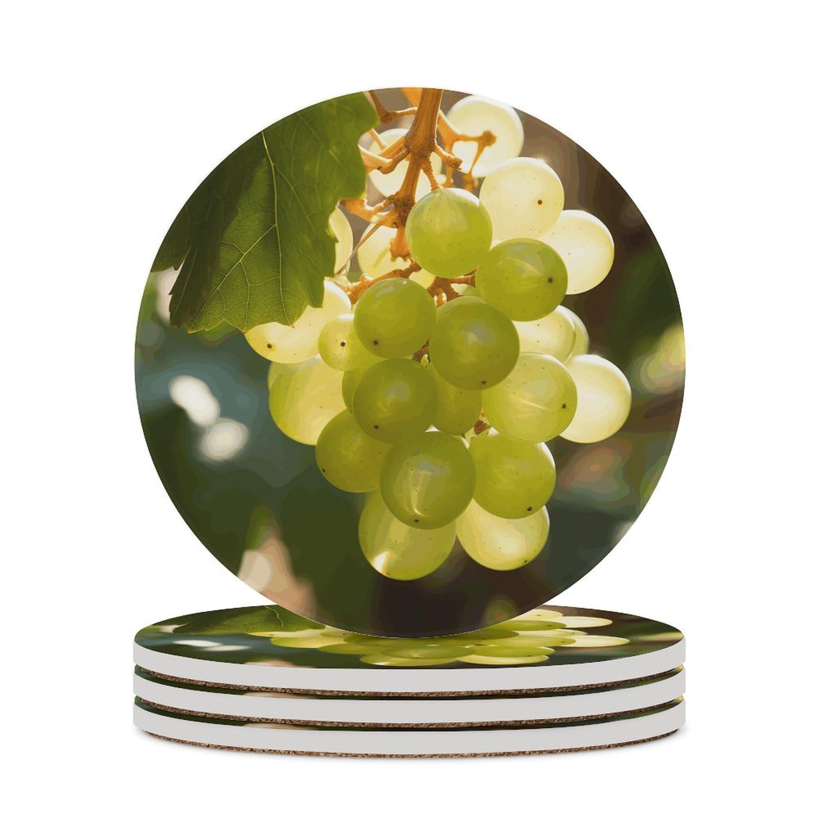 Dessous de verre pour table basse en céramique et liège