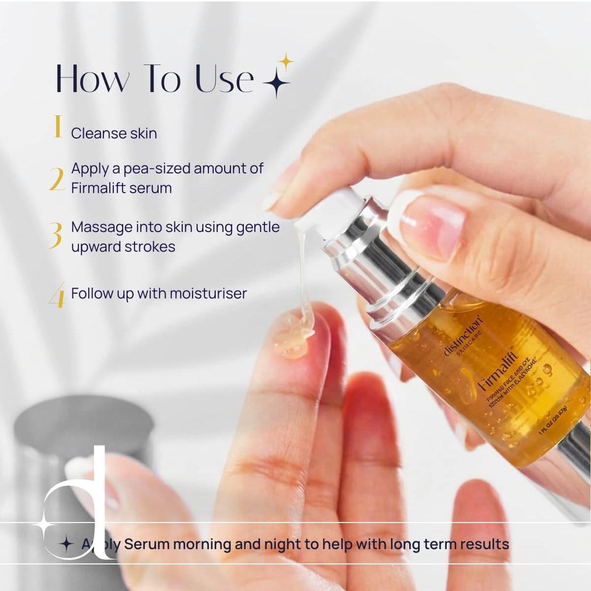 Distinction Firmalift and Renewal Booster - serum przeciwstarzeniowe i nawilżający | Pomaga zmniejszyć pojawianie się drobnych linii i zmarszczek, łagodzi