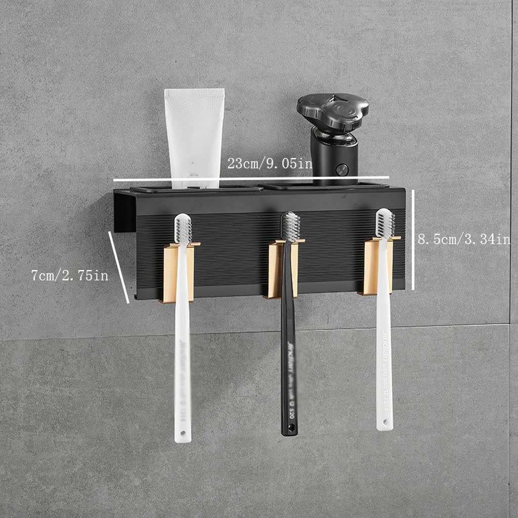 Estante para Cepillos de Dientes Porta di spazzolino da Denti a Parete di Lusso Moderno a Parete di Lusso for portametta for Bagno Porta spazzolino da Dono di spazzolino(B)