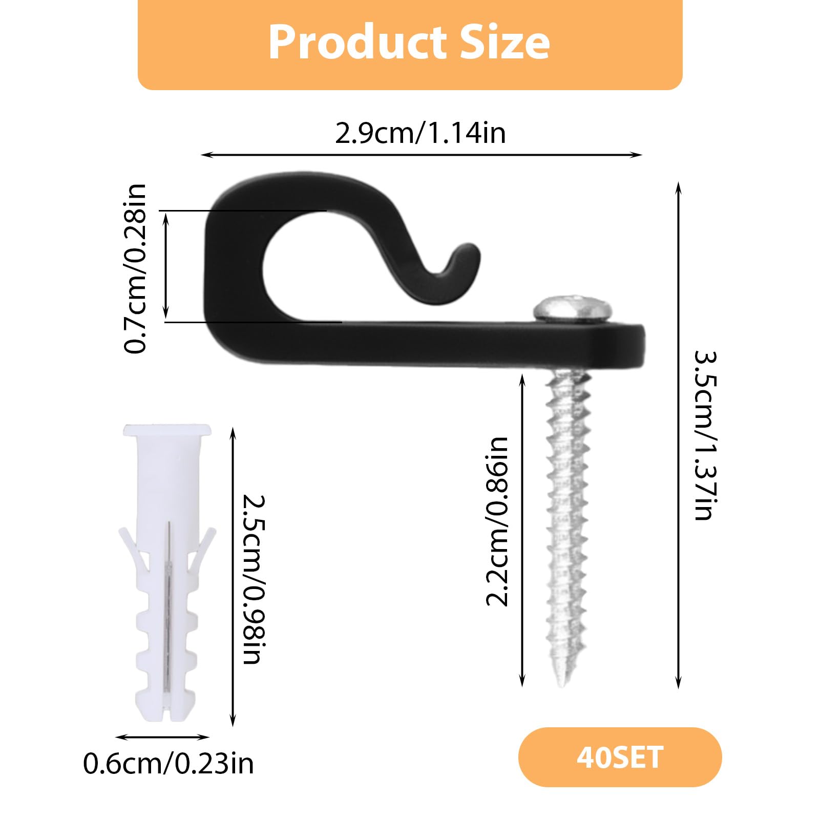 Q-Hanger Screw in Hooks 40 Pcs - Image 2