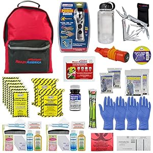 Ready America 72 Hour Deluxe Emergency Kit, 2-Person 3-Day Backpack, First Aid Kit, Survival Blanket, Power Station…